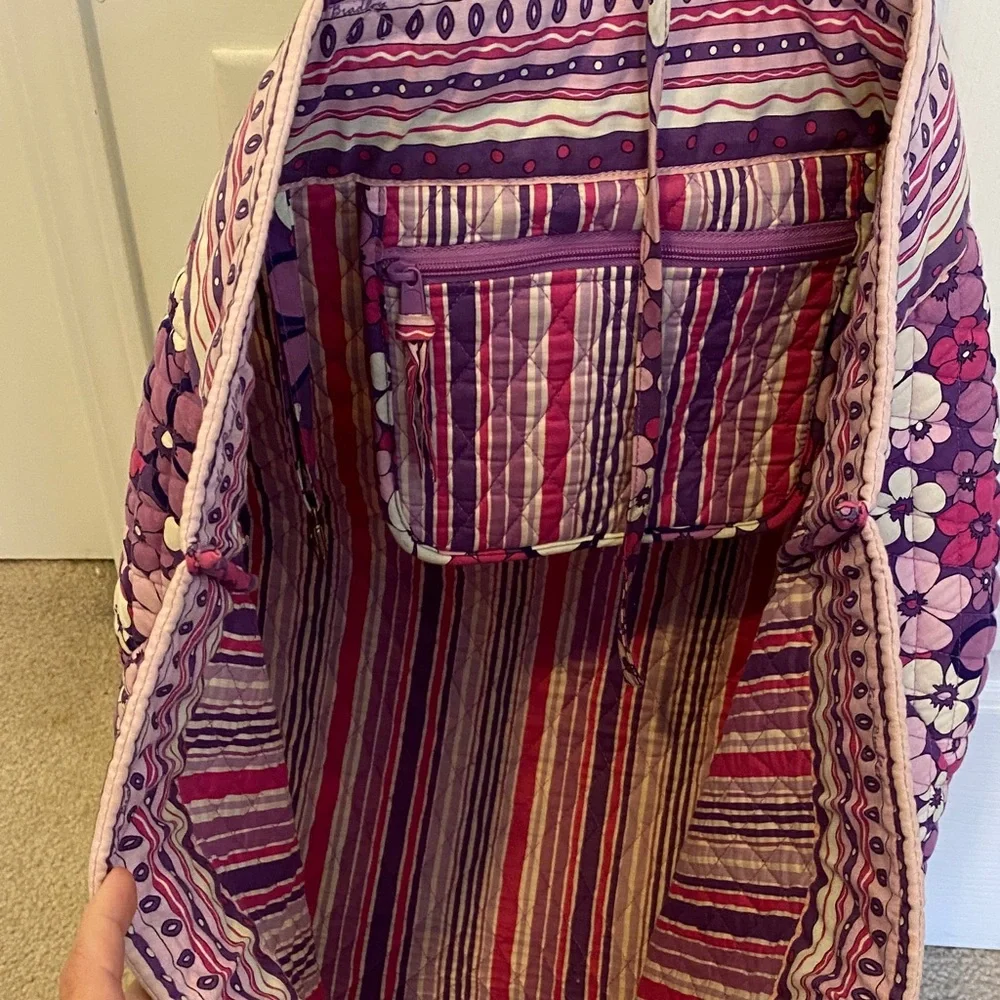 Vera Bradley Purple Floral Tote - Picture 2 of 6